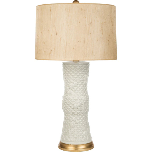 Shenzhen White Couture Lamp by Bradburn Home. Made from ceramic in a unique style.