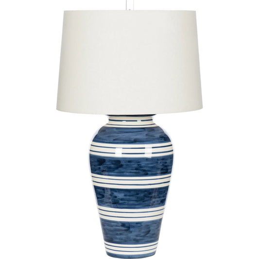 Bimini Blue Basic Lamp by Bradburn Home. Made from ceramic in a unique style.