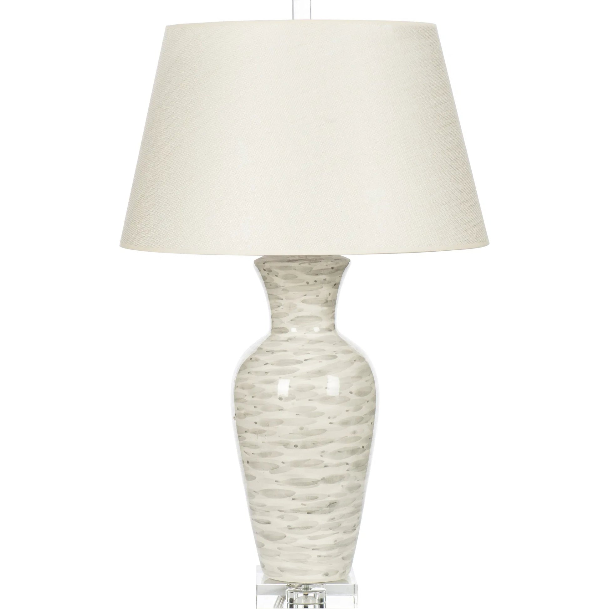 Wind Swept Gray Lamp by Bradburn Home. Made from ceramic in a unique style.
