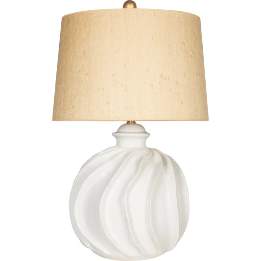 Rio Vista Blanc Couture Lamp by Bradburn Home. Made from ceramic in a unique style.