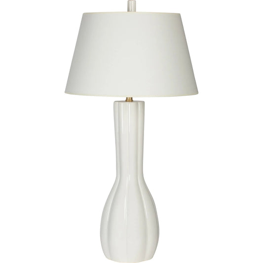 Blanc Dahlia Lamp by Bradburn Home. Made from ceramic in a unique style.