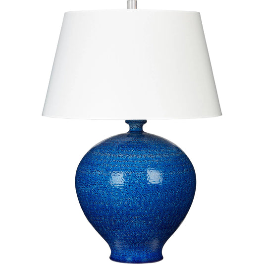 Caymus Blue Lamp by Bradburn Home. Made from ceramic in a unique style.