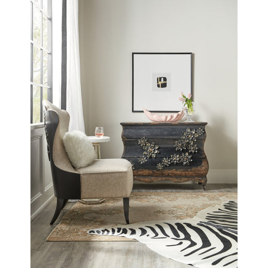 Charmant Bachelorette Chest by Hooker Furniture in porte noir. Made from oak veneers, cedar in a eclectic & global style.