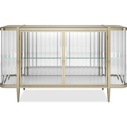 Stop and Stare Console by Caracole. Made from metal, glass, acrylic in a unique style.