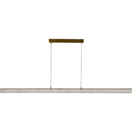 Astoria Linear Chandelier by Noir in brass. Made from artificial stone in a transitional style.