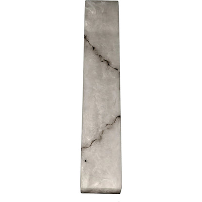 Stein Linear Sconce by Noir in light stone, silver. Made from artificial stone in a modern style.