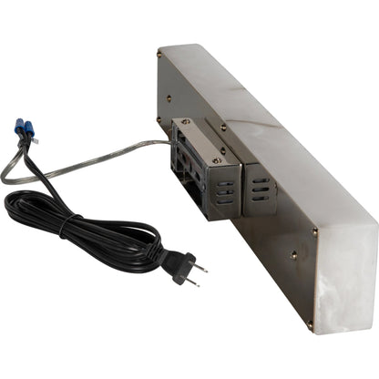 Stein Linear Sconce by Noir in light stone, silver. Made from artificial stone in a modern style.