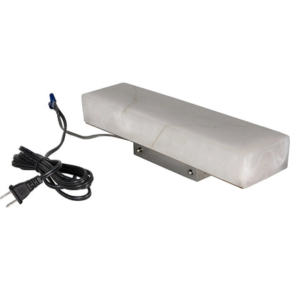 Stein Linear Sconce by Noir in light stone, silver. Made from artificial stone in a modern style.