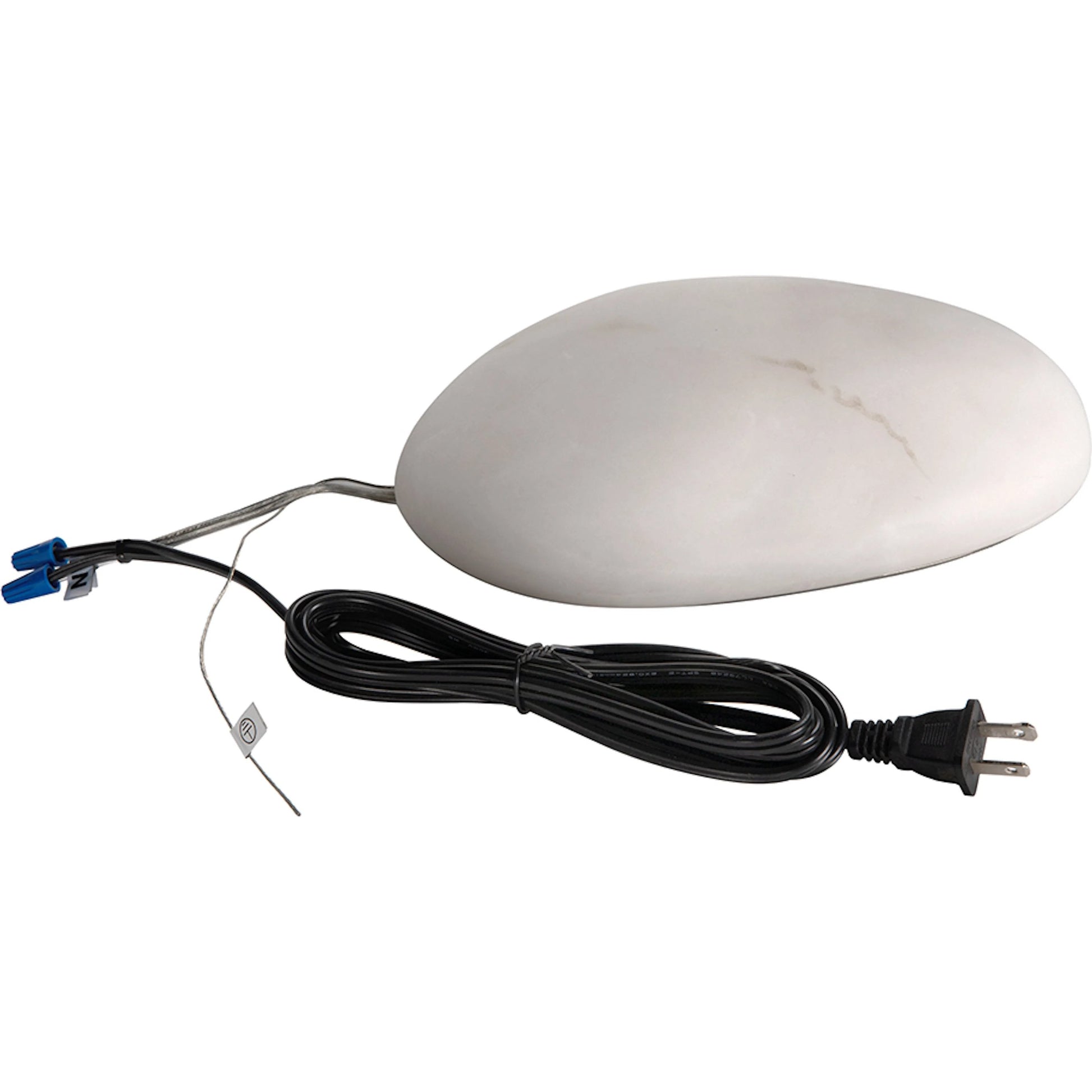 Stein Pebble Sconce by Noir in light stone, silver. Made from artificial stone in a modern style.