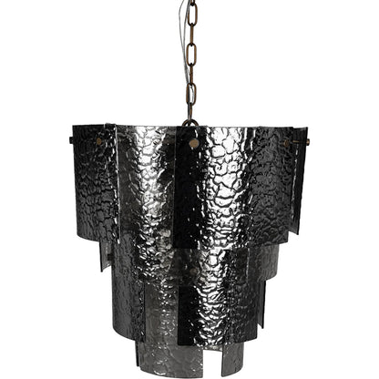 Cornelius Chandelier by Noir in antique brass. Made from iron, smoke grey glass in a traditional style.