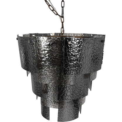 Cornelius Chandelier by Noir in antique brass. Made from iron, smoke grey glass in a traditional style.