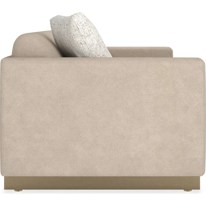 Well Balanced 84" Sofa by Caracole in moonstone and whisper of gold. Made from metal in a transitional style.