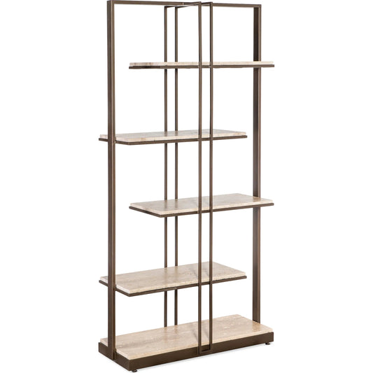 Granger Stone & Metal Etagere by Hooker Furniture in dark bronze. Made from unique in a unique style.