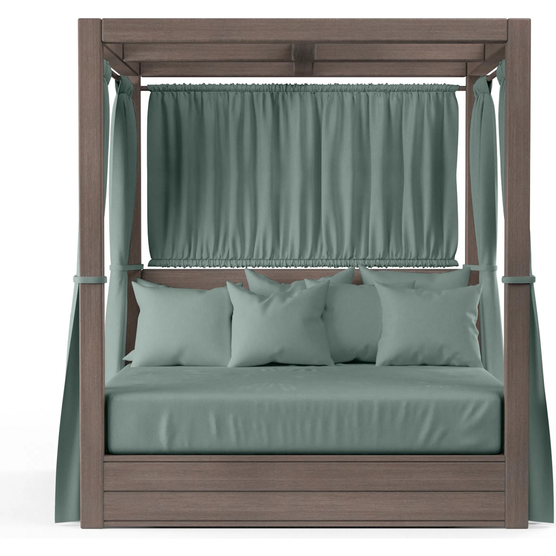 Laguna Outdoor Resort King Daybed by Sunset West in browns. Made from aluminum in a modern style.