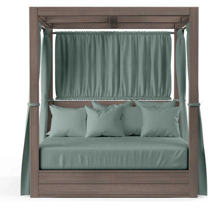 Laguna Outdoor Resort King Daybed by Sunset West in browns. Made from aluminum in a modern style.