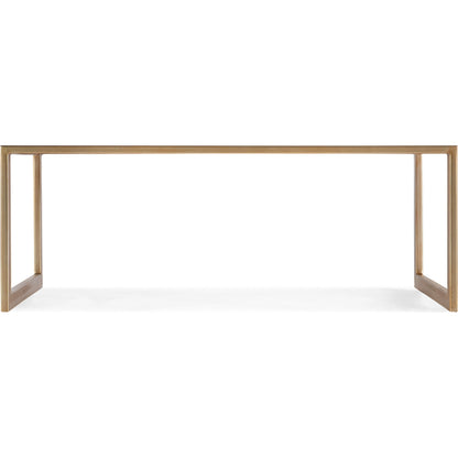 Melange Koi Rectangle Cocktail Table by Hooker Furniture in gold. Made from wood, glass, metal in a modern style.