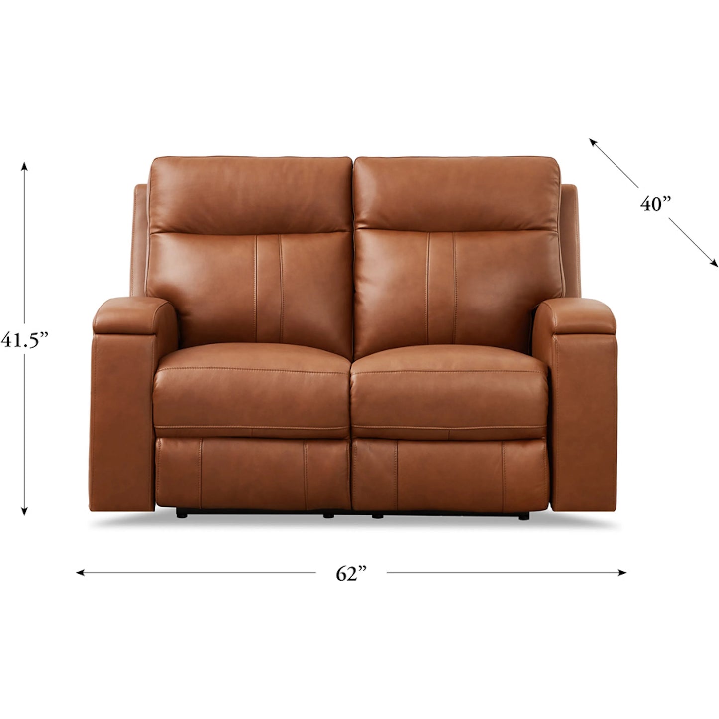 002 SI-2379375 | Additional Silo | Venice 2-Seat Zero Gravity Leather Sofa by Hydeline in nutmeg brown. Made from leather, pu leather, solid hardwood kiln dried in a traditional style.