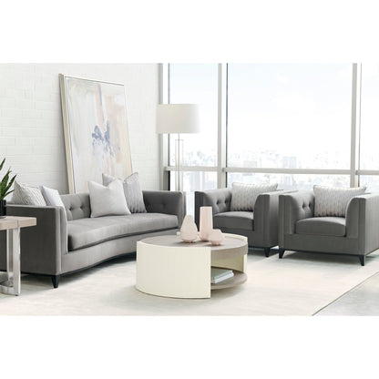 Grace Chair by Caracole in natural and satin ebony. Made from birch in a transitional style.
