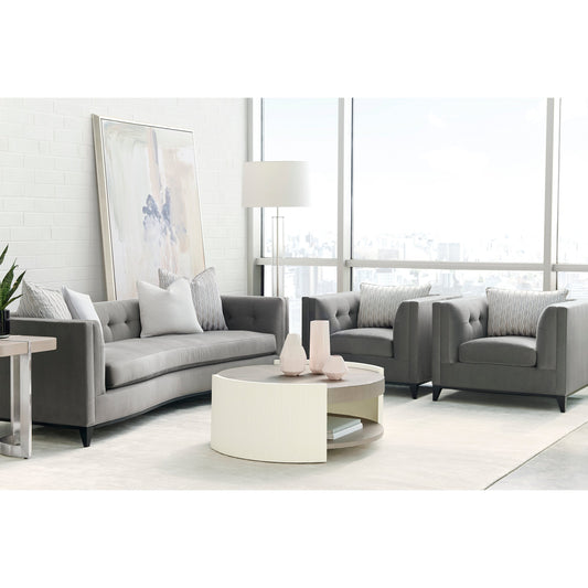 Grace Chair by Caracole in natural and satin ebony. Made from birch in a transitional style.