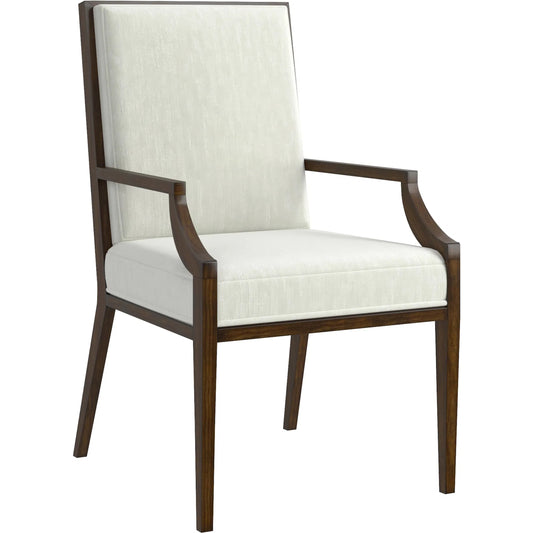 Eave Upholstered Arm Chair (Set of 2) by A.R.T. Furniture in off-white and hazelnut. Made from poplar, parawood solids in a unique style.