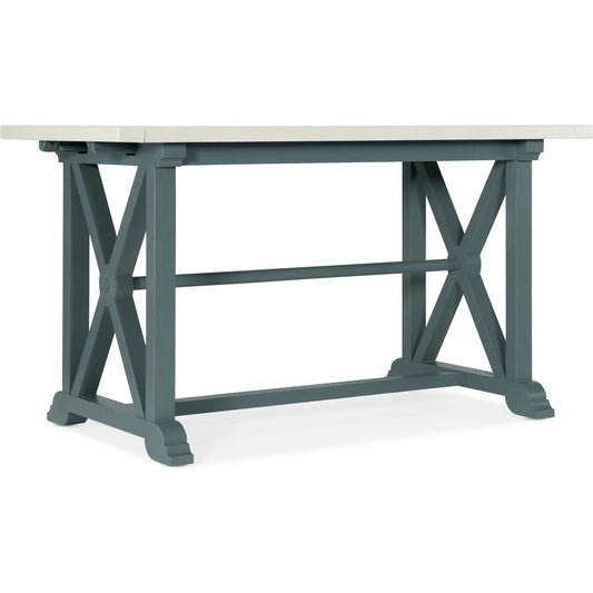 Serenity Piers Friendship Table by Hooker Furniture in shell, seaspray. Made from oak veneers, a solid-wood edge top in a modern style.