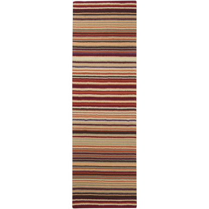 Mystique Rug - 97 by Surya in purple, dusty pink, beige, charcoal, burnt orange, seafoam. Made from 100% wool in a unique style.