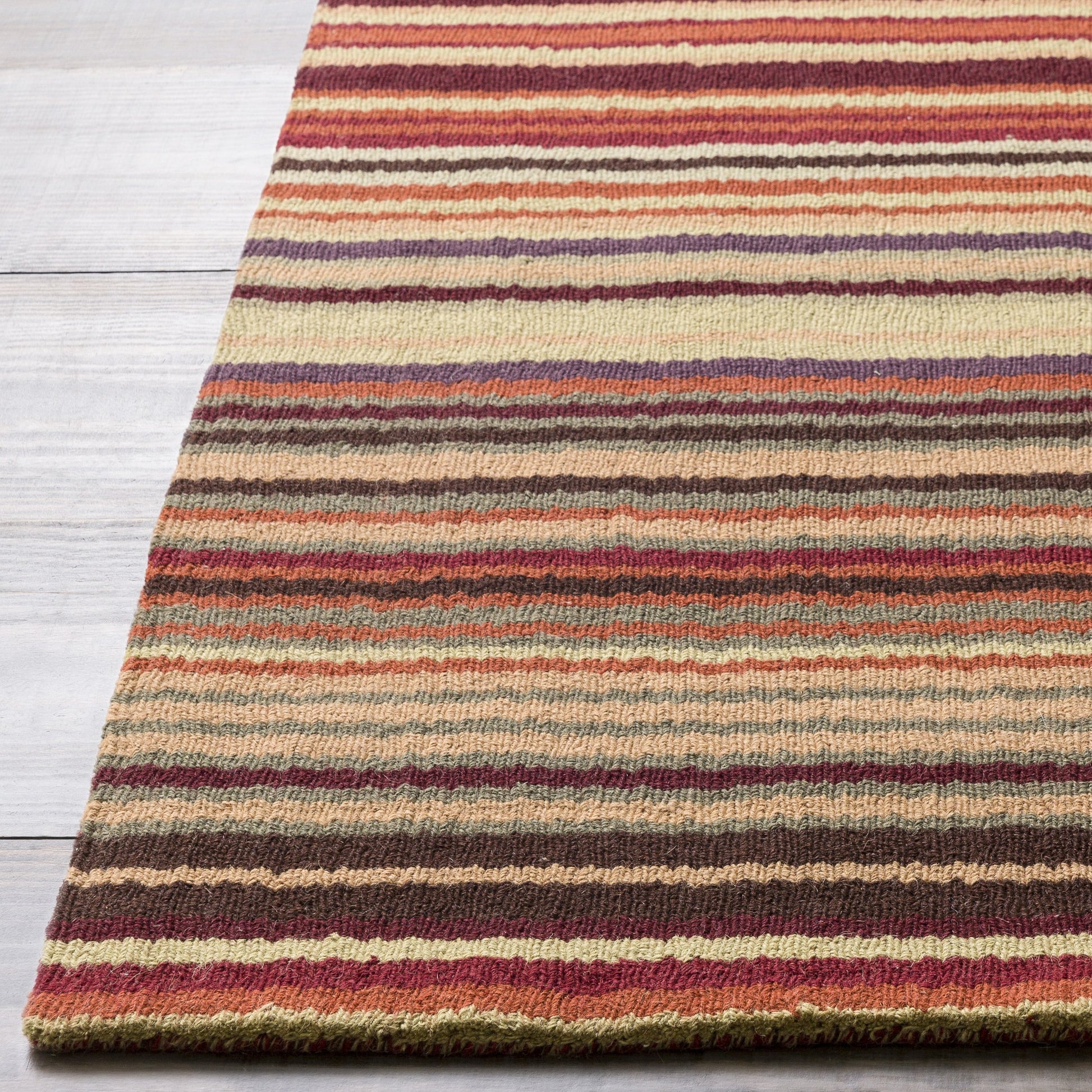 Mystique Rug - 97 by Surya in purple, dusty pink, beige, charcoal, burnt orange, seafoam. Made from 100% wool in a unique style.