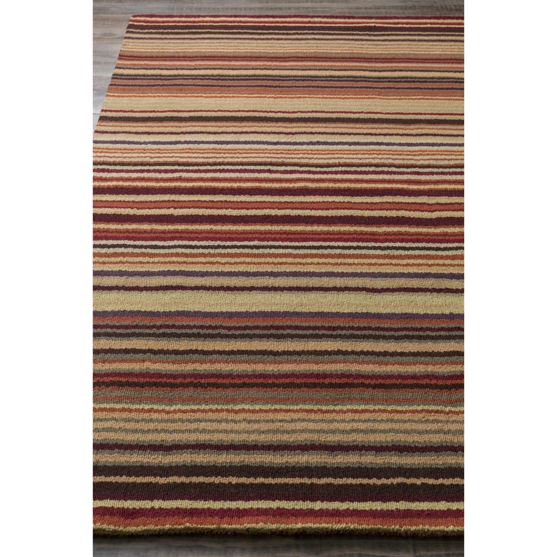 Mystique Rug - 97 by Surya in purple, dusty pink, beige, charcoal, burnt orange, seafoam. Made from 100% wool in a unique style.