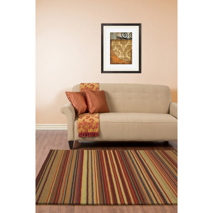 Mystique Rug - 97 by Surya in purple, dusty pink, beige, charcoal, burnt orange, seafoam. Made from 100% wool in a unique style.