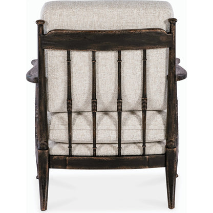 Prairie Upholstered Chair by Hooker Furniture in beige. Made from oak veneers and fabric in a modern style.