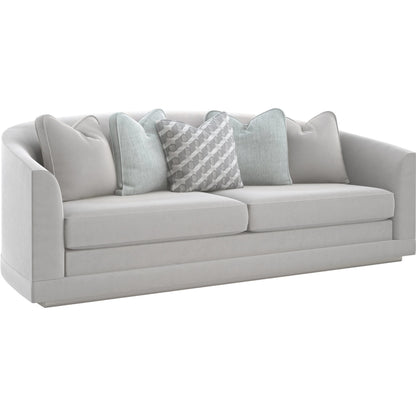 Da Vita Sofa by Caracole in cloud, grey, silver and soft silver. Made from pine in a transitional style.
