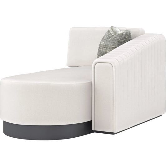 La Moda Chaise by Caracole in brushed twill and iron ore. Made from pine in a modern style.