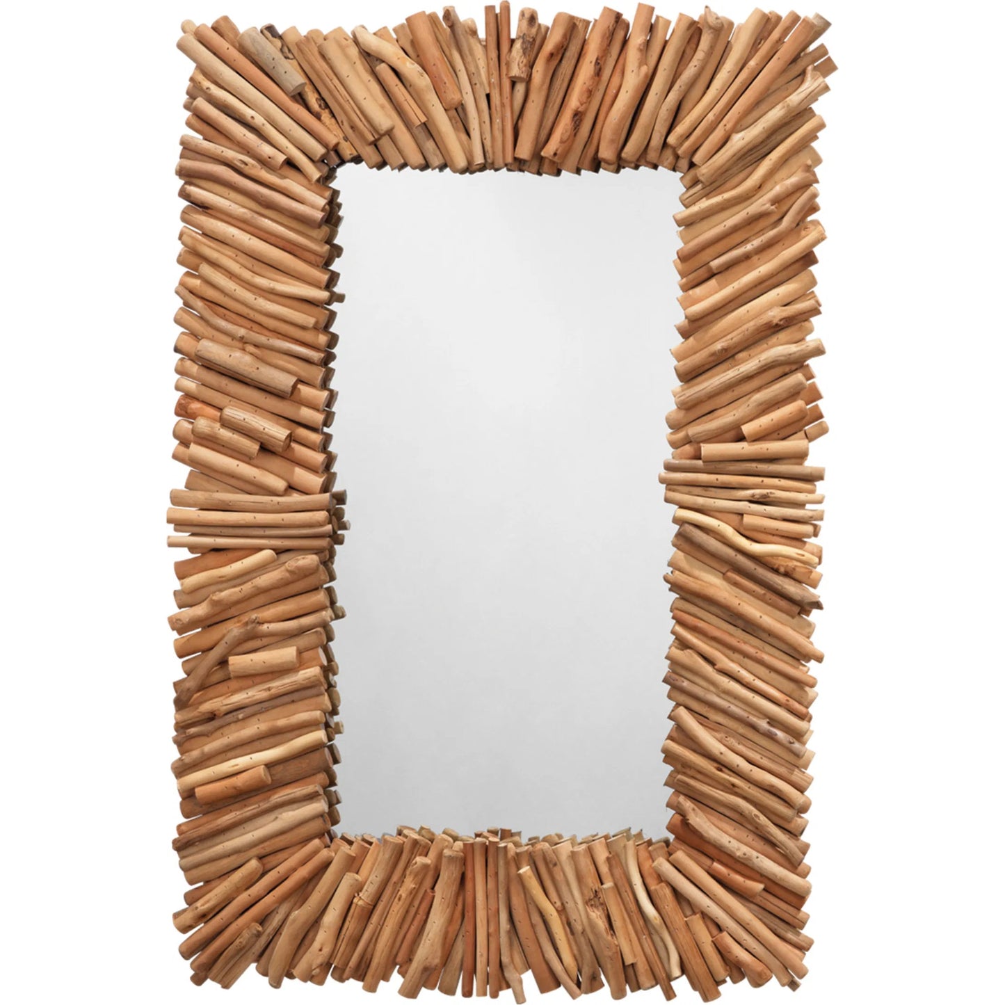 001 SR-707895 | Primary Silo | Driftwood Rectangle Mirror by Lifestyle by JY in natural driftwood. Made from wood, glass in a coastal style.