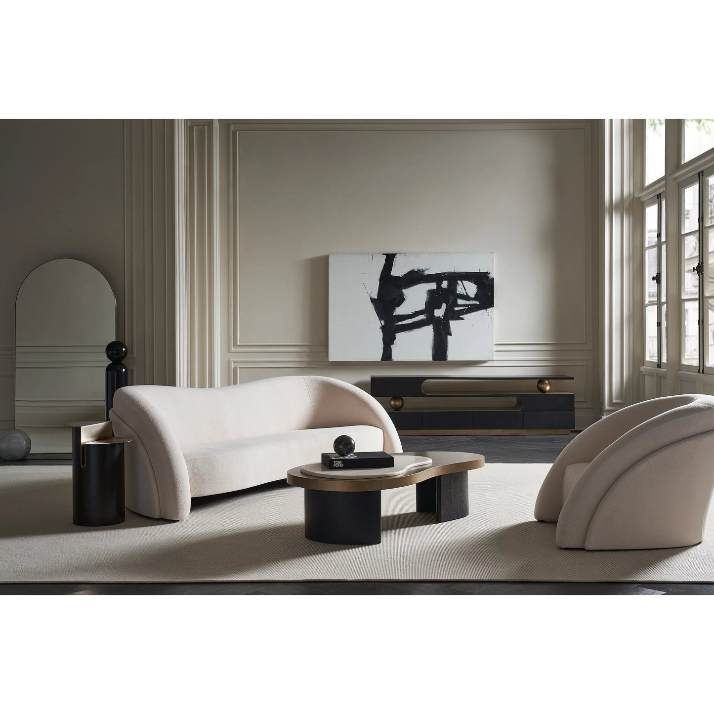 010 SI-2526391 | Lifestyle | Movement Chair by Caracole in cream. Made from unique in a transitional style.
