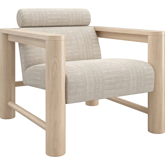 Unity Chair by Caracole in natural oak, lucent bronze metallic paint. Made from oak, metal in a modern style.