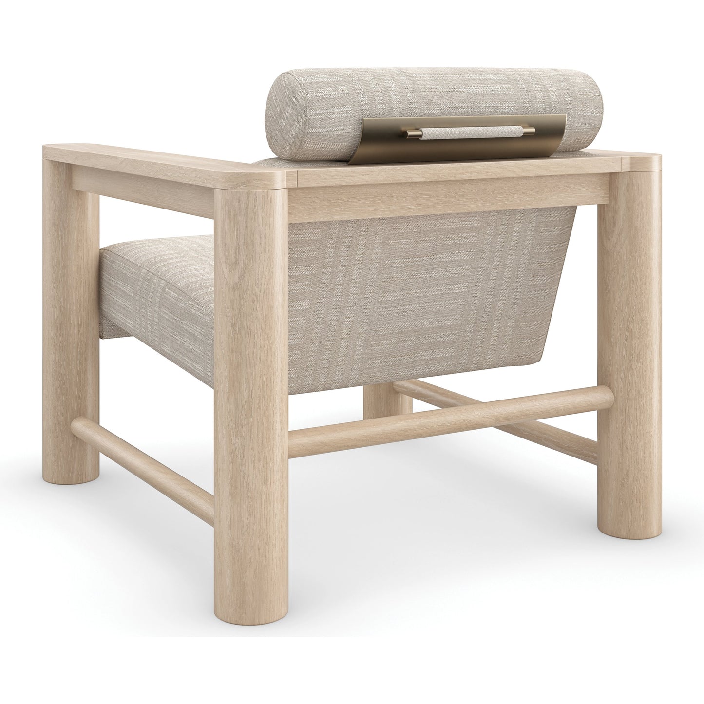 002 SI-2095973 | Additional Silo | Unity Chair by Caracole in natural oak, lucent bronze metallic paint. Made from oak, metal in a modern style.