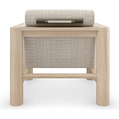Unity Chair by Caracole in natural oak, lucent bronze metallic paint. Made from oak, metal in a modern style.