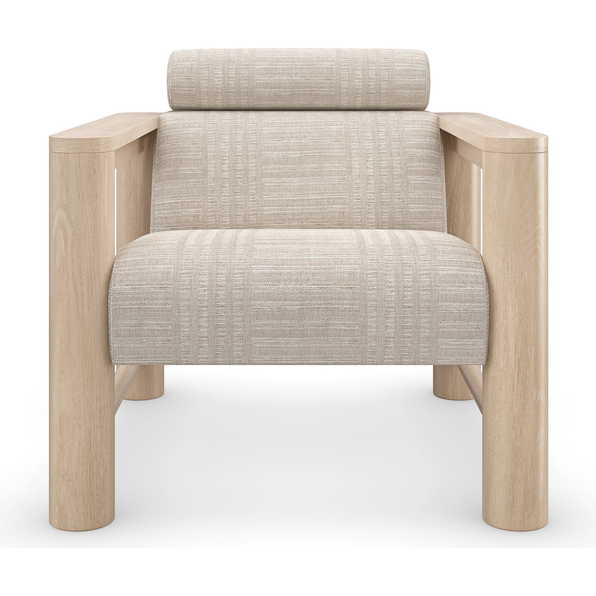 Unity Chair by Caracole in natural oak, lucent bronze metallic paint. Made from oak, metal in a modern style.