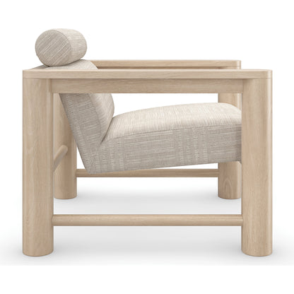 Unity Chair by Caracole in natural oak, lucent bronze metallic paint. Made from oak, metal in a modern style.