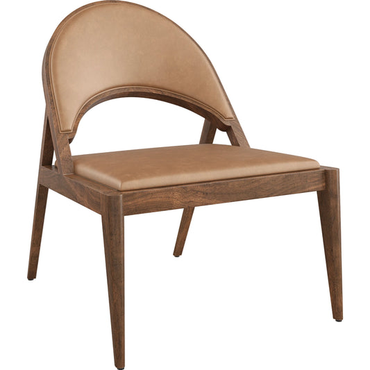 001 SI-2095974 | Additional Silo | Rhythm Lounge Chair by Caracole in saddle and natural walnut. Made from walnut in a modern style.