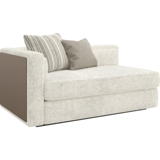 001 SI-2095976 | Additional Silo | Unity Left Arm Loveseat by Caracole in cream. Made from asian hardwood in a modern style.