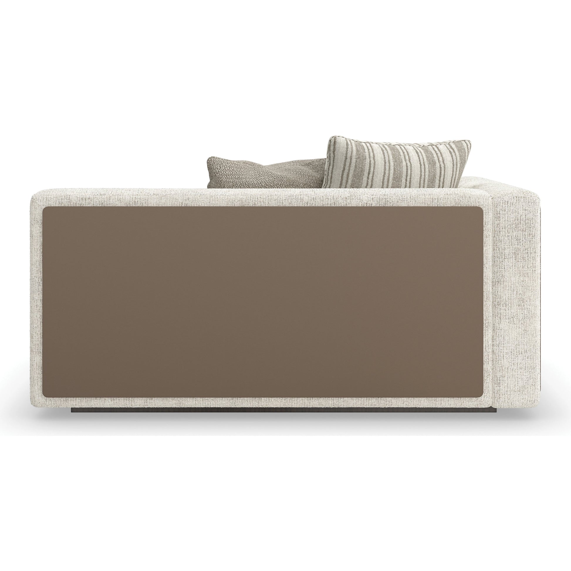 Unity Left Arm Loveseat by Caracole in cream. Made from asian hardwood in a modern style.