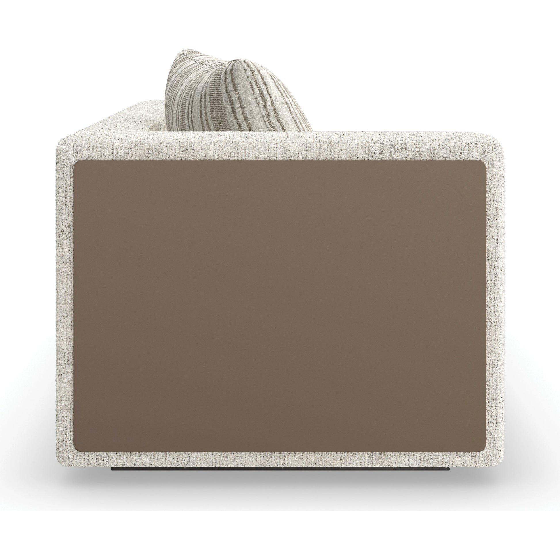 Unity Left Arm Loveseat by Caracole in cream. Made from asian hardwood in a modern style.