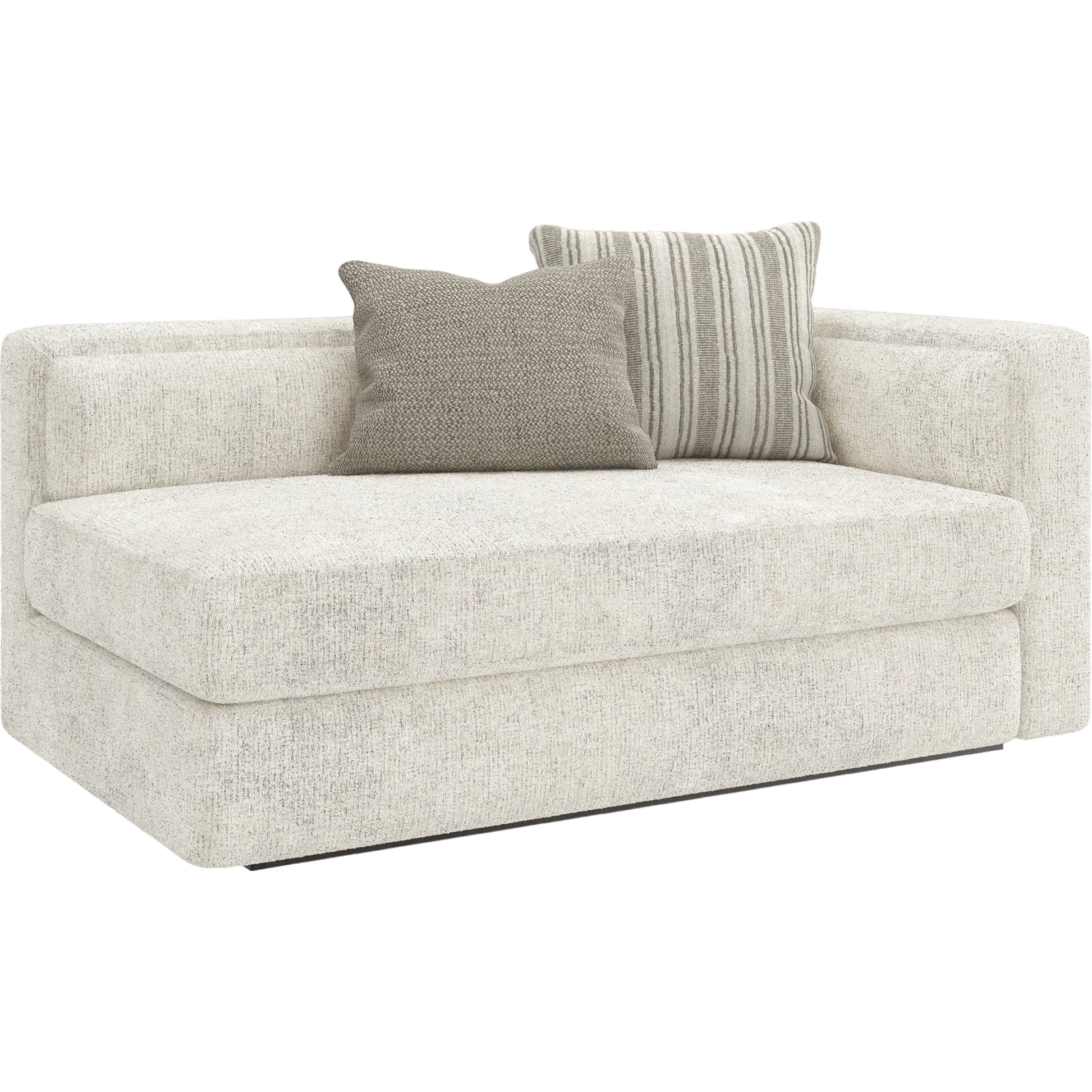 Unity Right Arm Loveseat by Caracole in cream. Made from asian hardwood in a modern style.