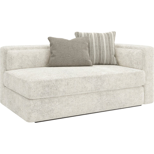Unity Right Arm Loveseat by Caracole in cream. Made from asian hardwood in a modern style.