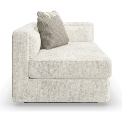 Unity Right Arm Loveseat by Caracole in cream. Made from asian hardwood in a modern style.