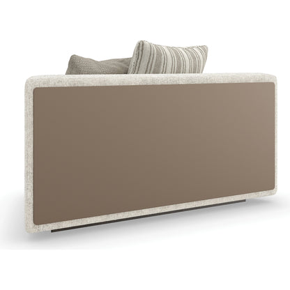 Unity Wedge by Caracole in cream. Made from asian hardwood in a modern style.