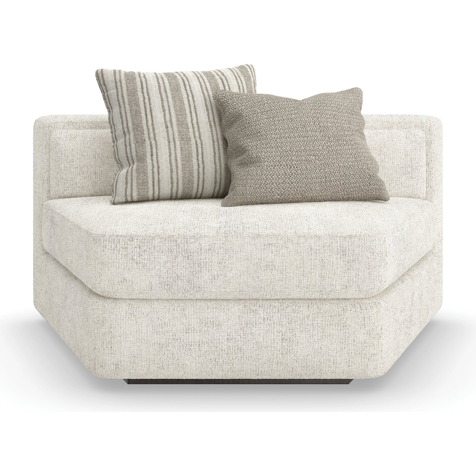Unity Wedge by Caracole in cream. Made from asian hardwood in a modern style.