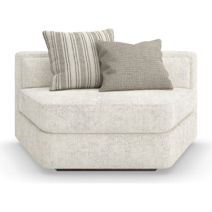 Unity Wedge by Caracole in cream. Made from asian hardwood in a modern style.