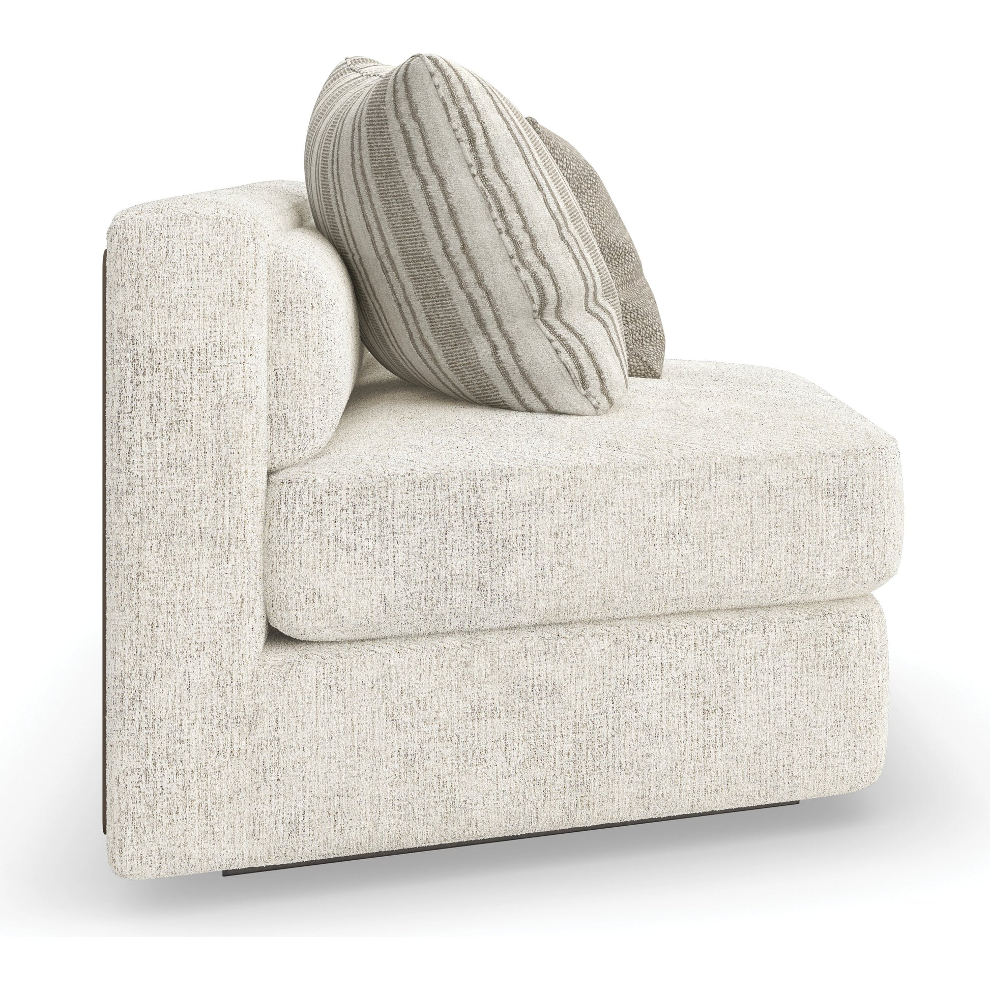 Unity Wedge by Caracole in cream. Made from asian hardwood in a modern style.